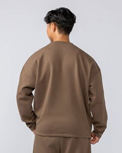 Sweat-shirts en molleton 350 g/m² personnalisés unisexes pour femmes et hommes, col rond, poids lourd - Product Image 4