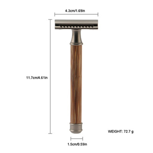 Double Edge Safety Razor Wooden Handle Stainless Steel Blade <b>Men's</b> Face Shaving Tool Barber Shop Use reusable Shaving Tool <b>men</b> - Product Image 2