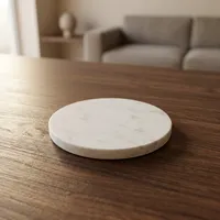 Sous-verre rond en marbre, design minimaliste, accessoire de table pour salon, utilisation intérieure, durable