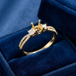 Anillos de Oro Amarillo Sólido de 18k con Diamante Real de Corte Brillante Clásico, Diseño Personalizado de Hong Kong, KING O KING - Product Image 6