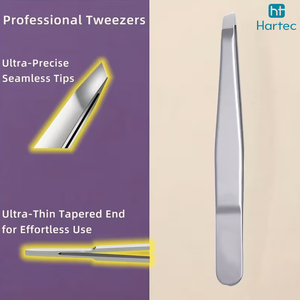 Slanted Tip Stainless Steel Eyebrow Tweezers, Precision Best Quality Product OEM ODM Service <b>Top</b> Sale Beauty Tools - Product Image 2