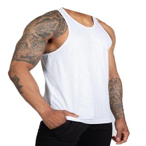 Camiseta sin mangas atlética con estampado de logotipo personalizado para hombre, chaleco transpirable para entrenamiento y gimnasio con estilo informal - Product Image 2
