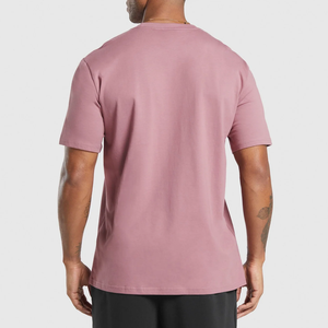 T-shirt à manches courtes pour homme, couleur unie, col rond, coupe classique, 100% coton, style décontracté - Product Image 3