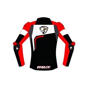 Chaqueta de Motociclismo Unisex Personalizada de Cuero Vacuno con Armadura de Nivel 2 CE |   Chaqueta Protectora para Carreras de Pista Hecha a Medida - Product Image 2