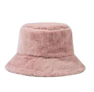 SIDDIQUI HOSINEX 2024 Sombrero de cubo de piel sintética para mujer, liso, laminado, informal, de felpa, sin costuras, teñido, cálido para invierno, con lazo y efecto rasgado - Product Image 6