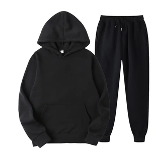 Ensemble de survêtement en coton à cordon de serrage personnalisé pour hommes et femmes |   Vêtements de sport décontractés confortables, jogging - Product Image 2