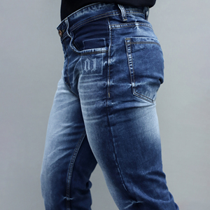 Jean pour homme Gex bleu clair, coupe droite, taille mi-haute, extensible, qualité supérieure, best-seller - Product Image 6