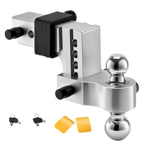 Support de boule d'attelage réglable robuste de 4 pouces pour récepteur de 2,5 pouces en alliage d'aluminium, 2ème version - Product Image 1