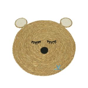 Vietrustic Popular Design Cute <b>Rustic</b> Baby <b>Rug</b> Handmade Water Hyacinth Seagrass Woven Striped Nursery Kids Bedroom Floor - Product Image 2