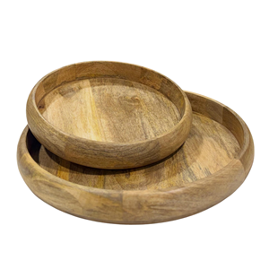 Round Wooden <b>Tray</b> For Tea Coffee, Decorative <b>Serving</b> Board, Eco-Friendly Tea <b>Tray</b> For Table, Vietnam Wood Craft Manufacturer - Product Image 4