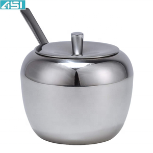 Vente en gros de conteneurs de stockage de sucre de cuisine de haute qualité en acier inoxydable hôtel restaurant organisateur design de fantaisie logo personnalisé - Product Image 2