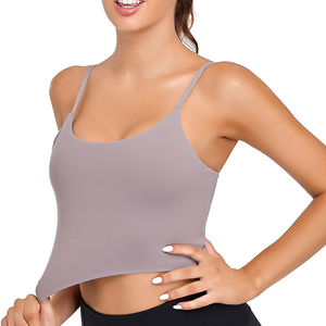 Fashion High Quality Women Fleece Breathable Seamless High for Simple Front Custom Logo <b>Racerback</b> U-Neck Sports <b>Bra</b> Gym Workout - Product Image 6