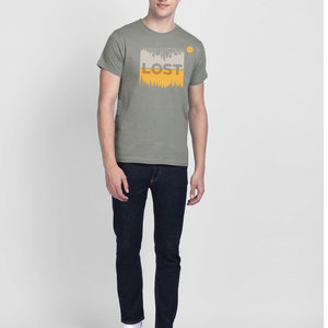 Camiseta con estampado serigrafiado, cuello redondo clásico de algodón, ropa informal para un estilo relajado, comodidad diaria y actividades al aire libre - Product Image 3