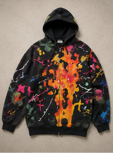 Sweat à capuche personnalisé en coton 100% peint à l'aérographe pour l'hiver |   Graffiti personnalisé avec nom pour la tendance streetwear |   Esthétique Virale TikTok - Product Image 3