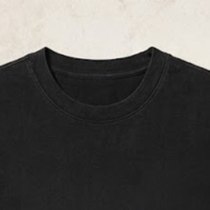 Camisetas Extra Grandes para Mujer con Hombros Caídos, Personalizadas con Logotipo DTF, en Color Negro, Tela de Algodón Grueso de Alta Calidad - Product Image 3