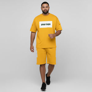 Conjunto Deportivo de 2 Piezas con Camiseta y Pantalones Cortos Estampados, Nuevo Conjunto Casual Premium de Otoño para Hombre, Cómodo, de Manga Corta - Product Image 6