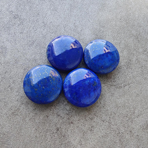 Lapis-lazuli naturel, cabochon briolette de forme ronde, pierre précieuse calibrée, pour la fabrication de bijoux, vente en gros, toutes tailles disponibles - Product Image 5