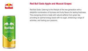 Bebida Energética RED BULLs con Sabor a Manzana y Uva Moscatel, Lata de 250 ml, Sabor Afrutado, Sin Azúcar, Halal, Malasia, Envase Mixto - Product Image 3