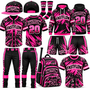 Uniforme de Béisbol Corto al Por Mayor, el Mejor Diseño, 100% Poliéster, Personalizado, OEM, para Entrenamiento de Equipos, Impresión por Sublimación, Elástico en Cuatro Direcciones - Product Image 6