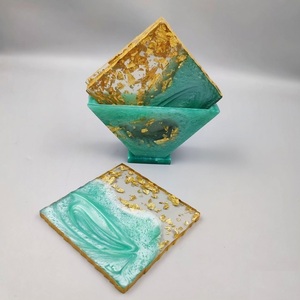 High Quality Epoxy Resin Tea <b>Coaster</b> <b>Set</b> Personalized For Breakfast Tea Coffee Drinkware Mats And Pads Placemat At Best Price - Product Image 2