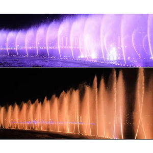 Fabricants de grandes fontaines d'extérieur, fontaines musicales personnalisées en acier inoxydable avec éclairage LED coloré - Product Image 2