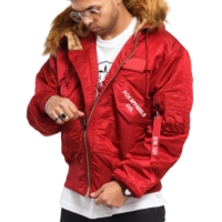 Blouson Bomber A1 Homme Hiver Col Fourrure Nouveau Design Tendance Vente Chaude Haute Qualité Personnalisé Col Montant Style Aviateur