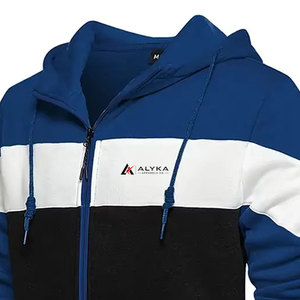 Sudadera con capucha y cremallera de forro polar para hombre - Ropa de invierno transpirable y ecológica, 2 piezas, poliéster/algodón, calidad premium, ajuste cómodo, bajo precio - Product Image 4