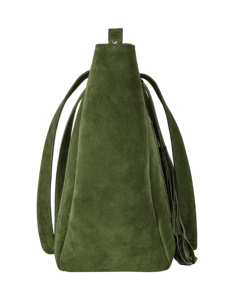 กระเป๋าหนังกลับแท้สั่งทำพิเศษ สีเขียวมะกอก ผิวสัมผัสหนังกลับ แบรนด์ส่วนตัว รับผลิตแบบ OEM/ODM แฟชั่นสไตล์หรูหรา - Product Image 3