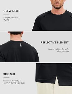Camisetas Deportivas para Hombre, de Malla Transpirable, de Secado Rápido, de Manga Corta, para Correr, Hacer Ejercicio en el Gimnasio - Product Image 4