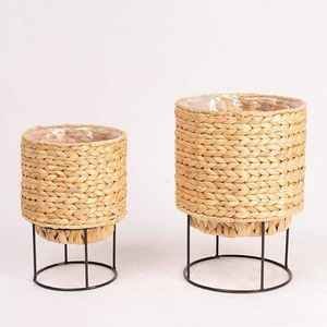 Cesta de Almacenamiento Plegable de Mimbre y Jacinto de Agua Tejida a Mano, Ecológica, para Cocina, Jardinería y Compras, Precio Económico en Vietnam - Product Image 1