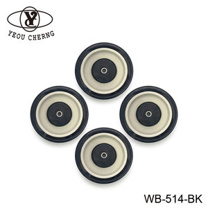 Roue de chariot d'hôtel commercial 127 mm en TPU avec double roulement à billes, roulettes personnalisées - Product Image 1