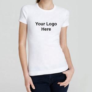Camisetas de Cuello Redondo para Mujer, Nuevo Estilo, en Stock, Logotipo y Diseño Personalizados, Camisetas Transpirables de Algodón para Mujer, OEM - Product Image 3