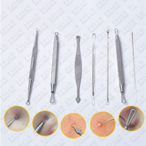 Kit de 7 Piezas de Extractores de Puntos Negros y Blancos de Acero Inoxidable de Primera Calidad, Herramientas Profesionales para Eliminar Granos y Acné - Product Image 3
