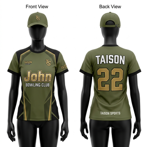 Premium 180 GSM Polyester Interlock Orange Black <b>Bowling</b> Jersey With Contrast Side Panels Custom Sublimation Print - Product Image 2