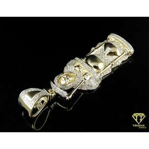 จี้รูปไอซ์เดธ ทริชา จิวเวลส์ เงินแท้ 925 ชุบทอง ประดับโมอิสซาไนต์คุณภาพพรีเมียม ดีไซน์การ์ตูนฮิปฮอป - Product Image 4