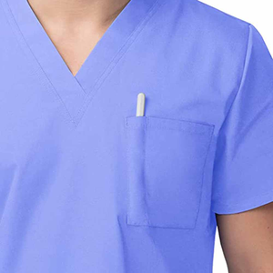 Uniforme Médico para Hombre, Camisa de Manga Corta Azul Cielo, Uniformes de Hospital de Alta Calidad, Conjunto de Uniformes Médicos de Lona para Hospitales y Clínicas - Product Image 3
