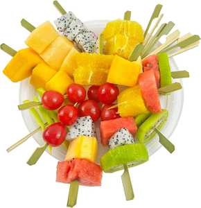 Brochettes en bambou naturel vertes pour apéritifs, cocktails, fruits, grillades, collations, charcuterie et accessoires - Product Image 1