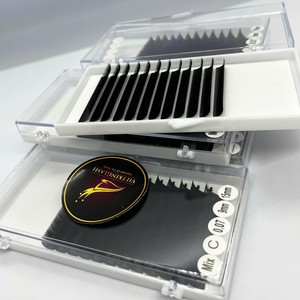 Wholesale Handmade Synthetic Hair Natural Long Individual Lash Trays 12/16 Lines Eyelash Extensions Custom Logo Private Label - Product Image 1