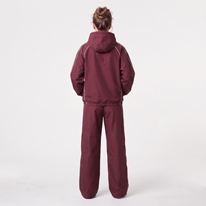 OEM Custom Logo Women's Waterproof 2-in-1 Nylon <b>Baggy</b> Windbreaker Tracksuit Lightweight Hooded Jacket Street Style Rain <b>Trouser</b> - Product Image 4