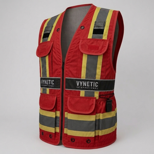 Chaleco de Seguridad Reflectante de Alta Visibilidad OEM, Logotipo Personalizado, Multibolsillos, Malla, Trabajo Pesado, Certificado CE, Unisex, Poliéster, Cierre de Cremallera - Product Image 3