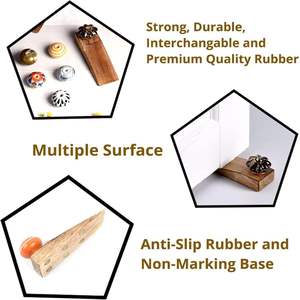 Tope de puerta redondo de cerámica azul pizarra, hecho a mano, decorativo, herraje para muebles, tope de suelo resistente, proveedor a granel - Product Image 4