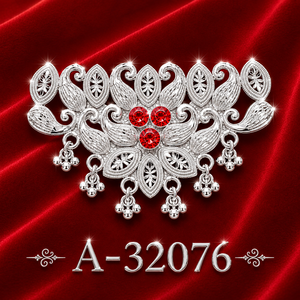 MOLL JEWELLERS Broches en forme de fleur dorée en zircon pour femmes, bijoux en alliage plaqué or A-32073 - Product Image 5