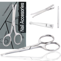 Ciseaux professionnels pour cuticules en acier inoxydable courbé couleur or rose, 10 cm, 20 mm, pour le soin des ongles