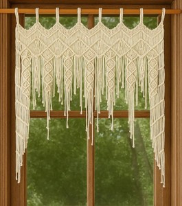 Macrame Boho <b>Curtain</b> for Bedroom Wall Decor and Window Display - Product Image 2