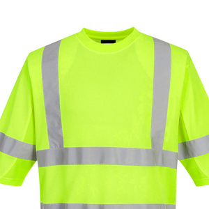 Camiseta de alta visibilidad con cinta reflectante, camiseta de trabajo, camisetas de seguridad para trabajadores de la construcción. - Product Image 2