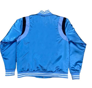 เสื้อแจ็คเก็ตบอมเบอร์บุผ้านวมแบบรักษ์โลกสำหรับผู้ชาย  ปรับแต่งได้  คอปกพับได้  ปิดด้วยซิป  ปักลาย  ผ้าซาติน - Product Image 2