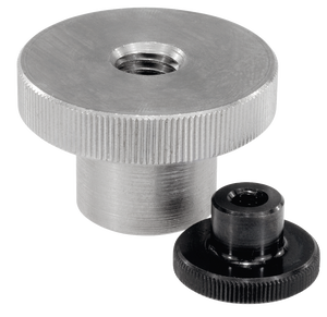Tuercas de Cabeza Cilíndrica Moleteadas de Acero Ennegrecido K0143 DIN 466 con Rosca Métrica para Montaje de Equipos - Product Image 6