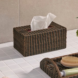 Boîtes porte-serviettes en rotin tressé à la main, housses de boîtes à mouchoirs durables, fournisseur direct - Product Image 5