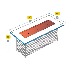 Slatted Base Rectangular Fire Pit Custom Covers from Vietnam 600D Oxford Fabric with PU Coating OEM / Customized Customized Size - Product Image 1