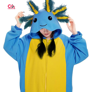 ชุดนอนผ้าฟลีซของผู้หญิงชุดวันซี่สีตัดกันชุดวันซี่ผลิตตามสั่ง - Product Image 5